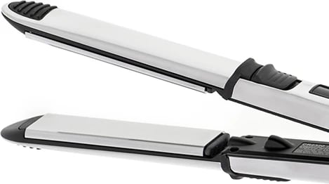 Drejtues flokësh, Adler, CR 2320, ionizim, 6 temperatura 130-230°C, pllaka titani 28x110mm, ekran LCD, bllokim krahësh, fikje automatike, me dorashkë