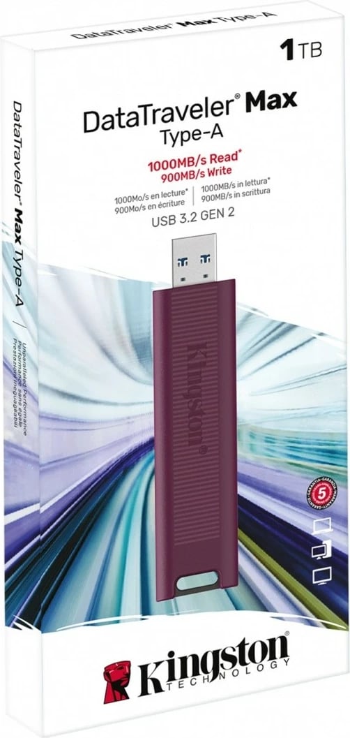 Pendrive Kingston DataTraveler Max A 1TB USB-A 3.2 Gen2, Vjollcë