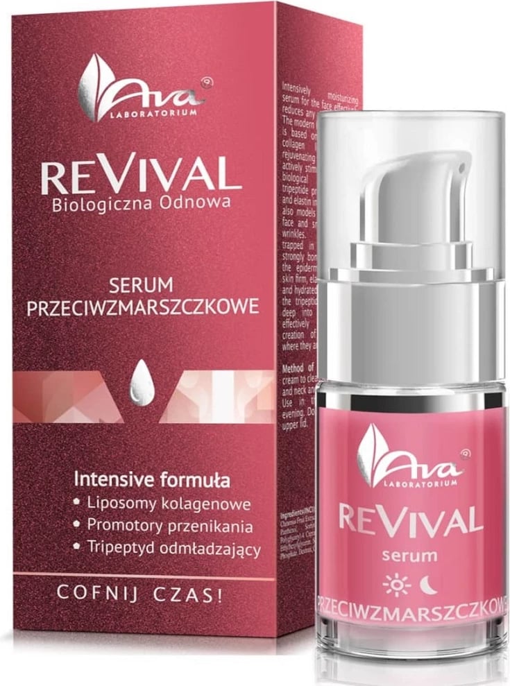 Serum për fytyrë anti-rrudhë Ava Laboratorium ReVival për femra 15ml