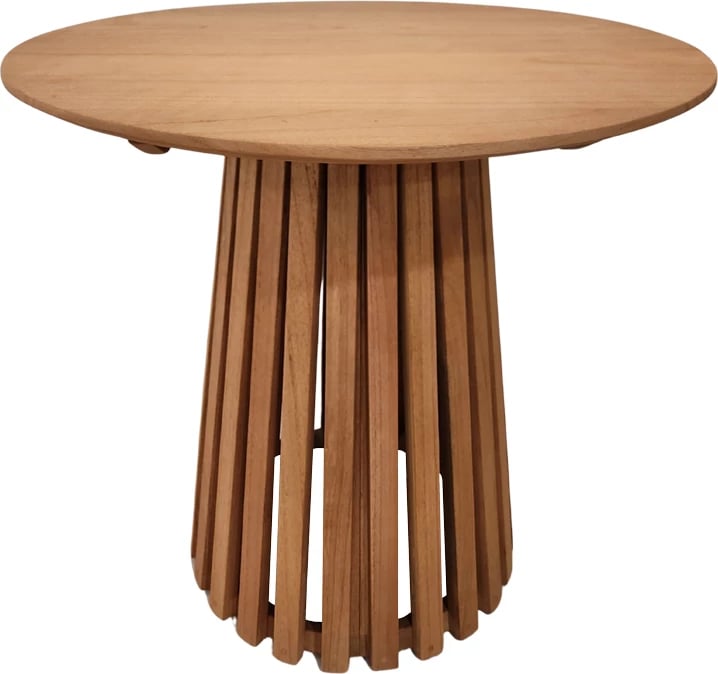 Set tavoline me karrige Granny-Kenda, 5 copë, ngjyrë natyrale-bezhë, Φ80x75cm