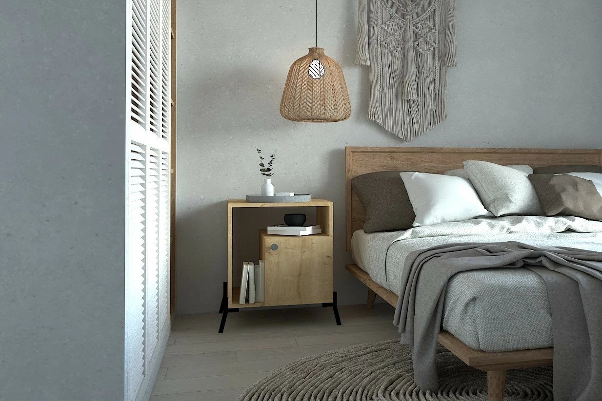 Komodin Hanah Home, Hazal, ngjyrë lisi