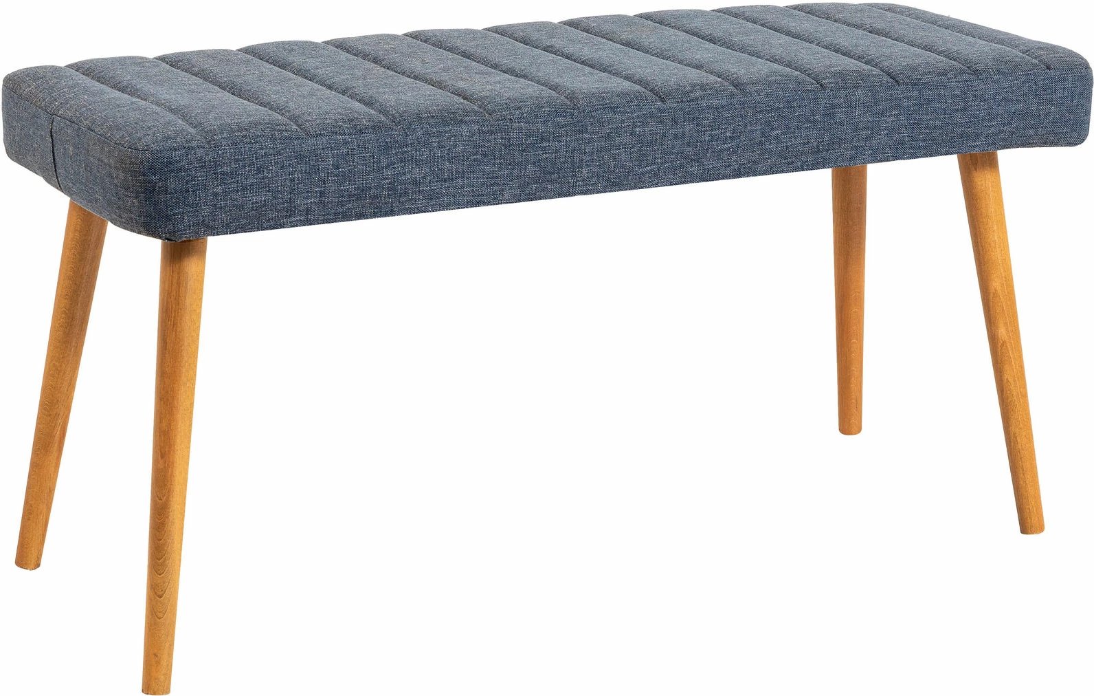 Stol Skye Decor, këmbë druri Atlantic Pine, tapiceri blu navy