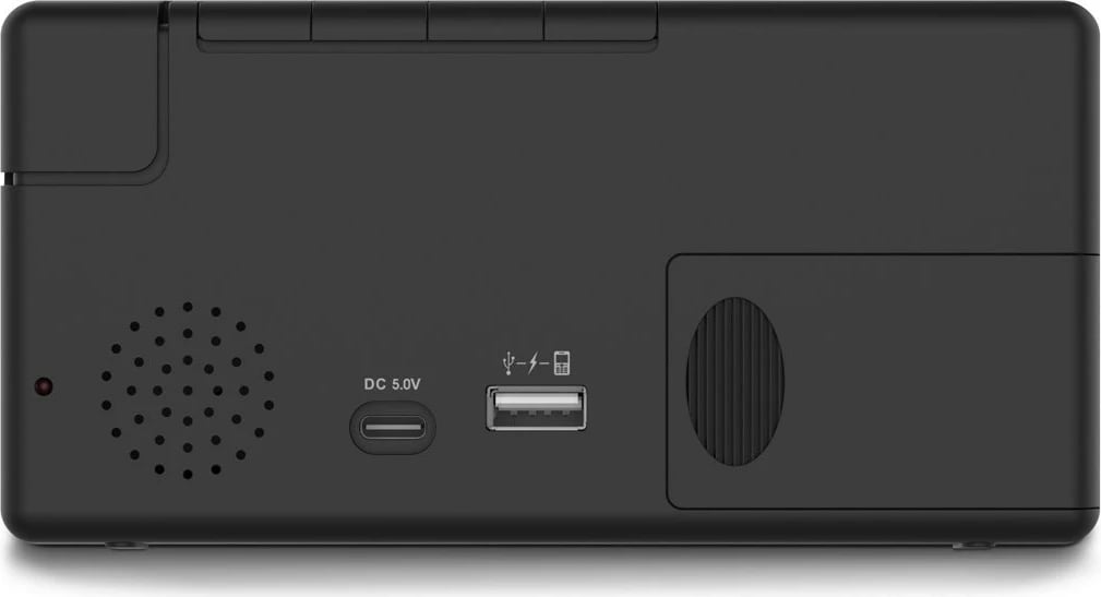 Orë alarmi elektronike Hama Ibiza, digjitale, me ekran shumëngjyrësh, USB, e zezë