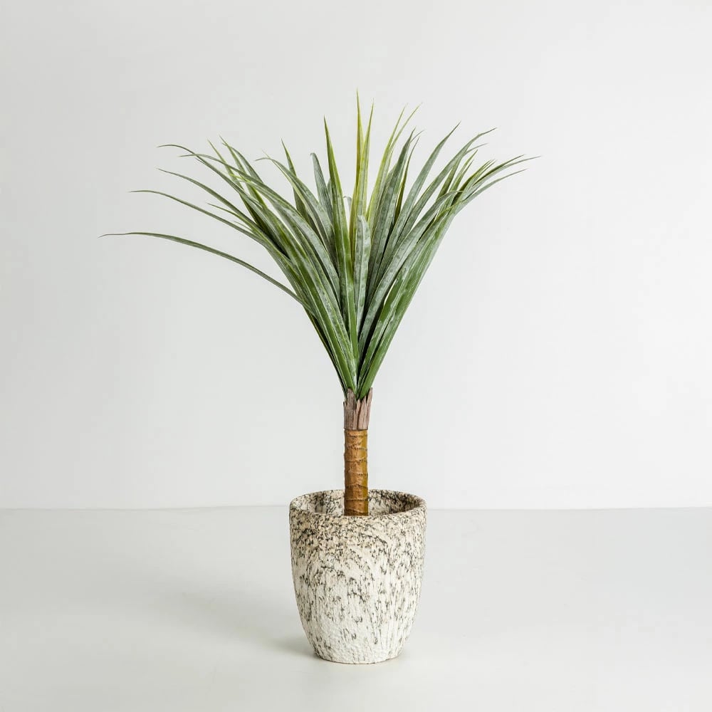 Set me 3 vazo KANCHE, qeramike, bezhë e zezë, 30x30x31cm