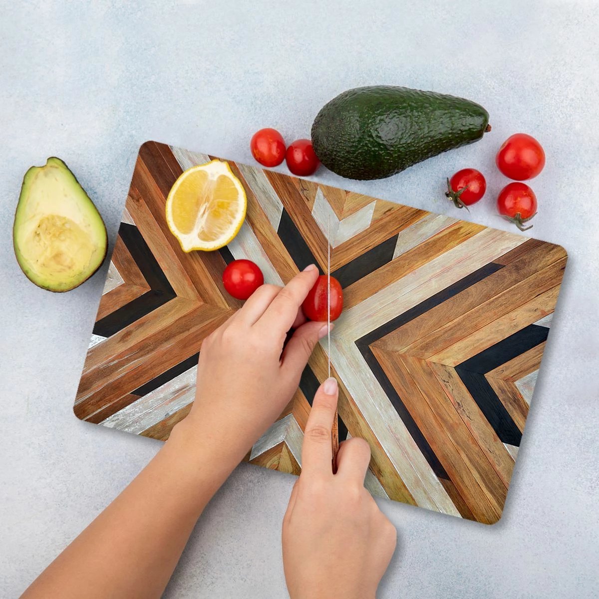 Dërrasë prerëse prej xhami të temperuar, shumëngjyrëshe, Hermia Ckt119 - 3040, 30x40cm