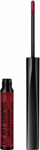 Buzëkuq i lëngshëm dhe laps për buzë Rimmel London Lip Art Graphic Liner & Liquid Lipstick 810 Be Free, unisex