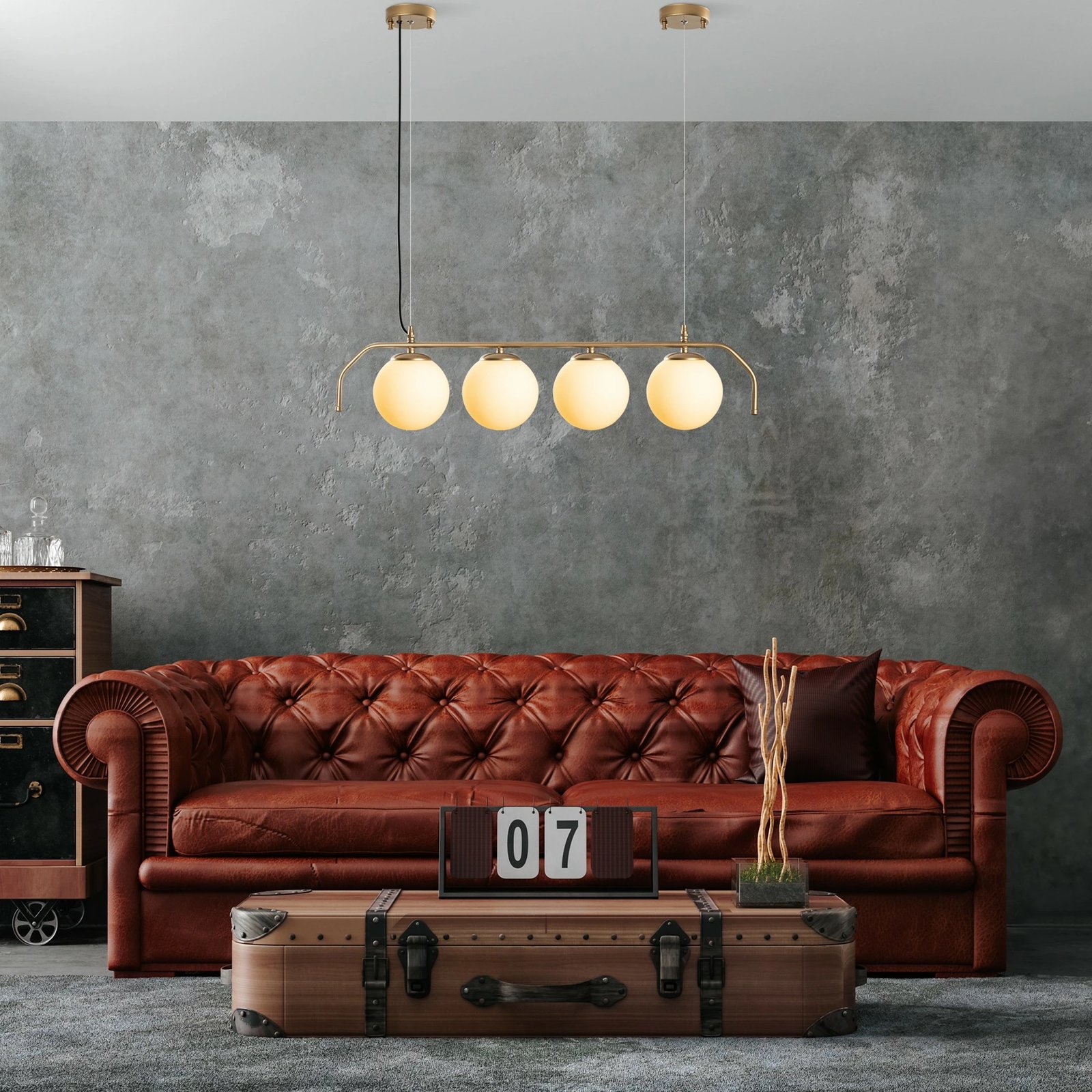 Llambë tavani Opviq, ngjyrë ari, Antler - 13827