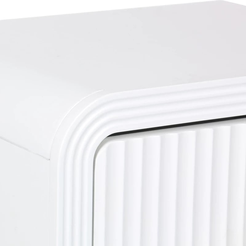 Komodinë Zeplen MDF ngjyrë e bardhë 40x30x53cm