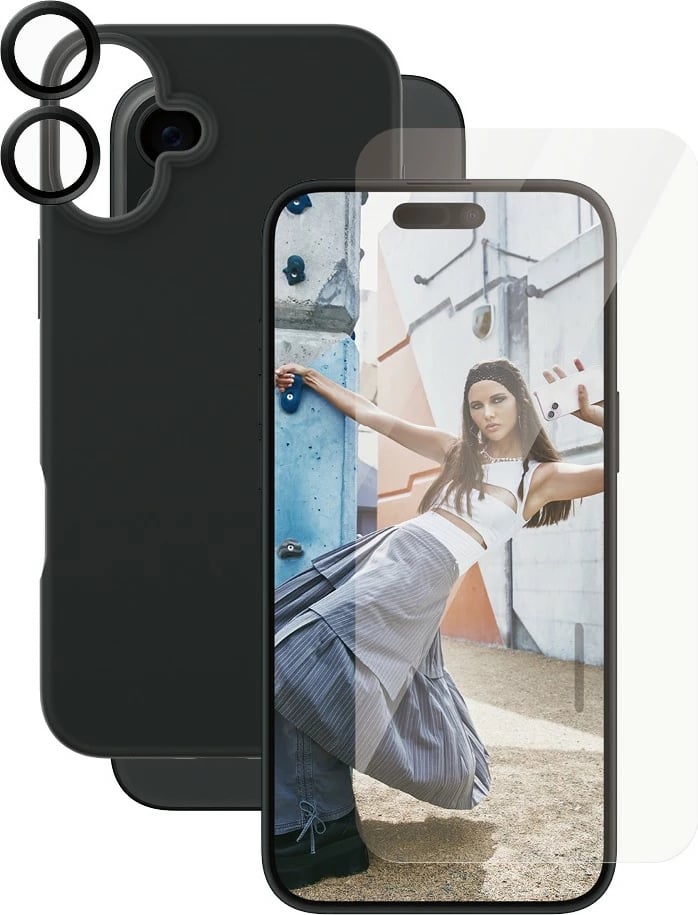 Mbështjellës PanzerGlass për iPhone 16 Plus, 3-në-1, transparent