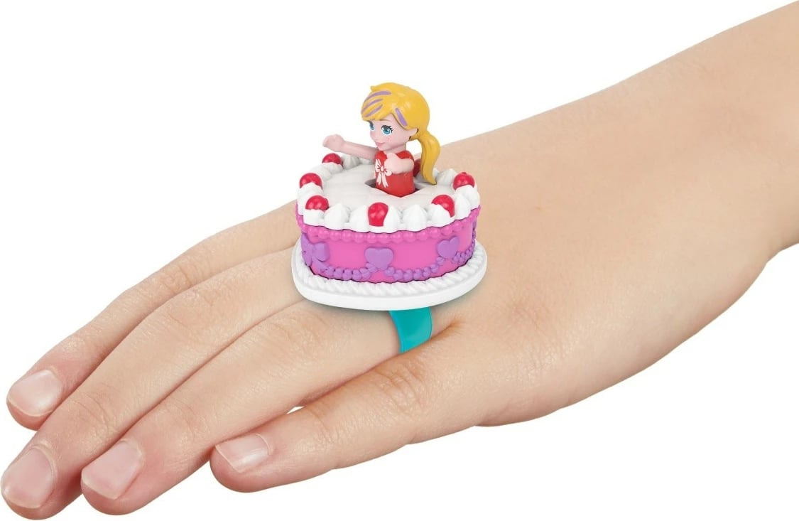 Set lodrash Polly Pocket Mattel JGK21, 80 vjetori, me mikro kukull dhe aksesorë, Kuqe