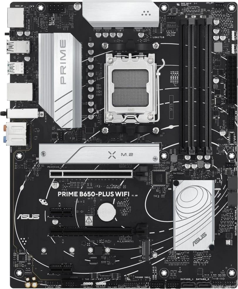 Pllakë amë ASUS PRIME B650-PLUS WIFI, Socket AM5, ATX, Wi-Fi 6E, e zezë