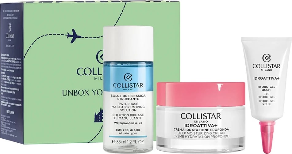 Set për kujdes të lëkurës Collistar Unbox Your Confidence për femra, 3 copë