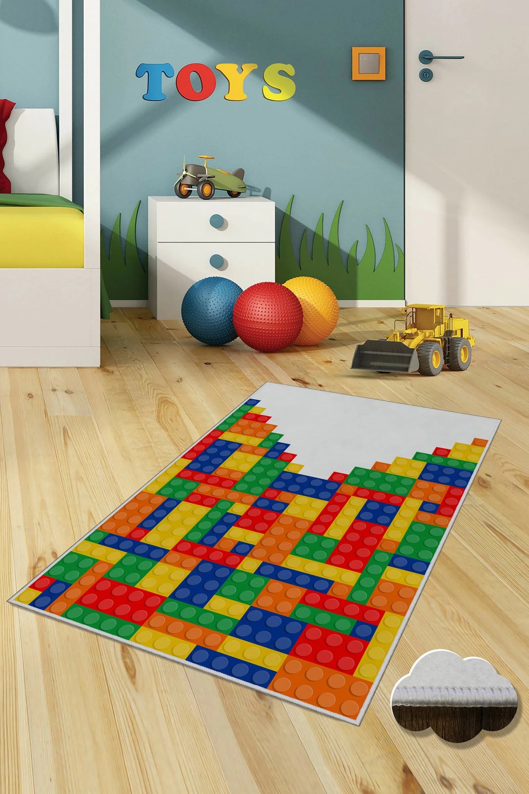 Qilim shumëngjyrësh për fëmijë, 140x220cm, Conceptum Hypnose, WOOKECE100