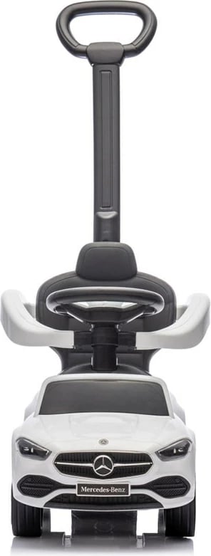 Makinë ride-on me dorezë udhëzuese, Milly Mally, Mercedes C-Class Deluxe, për 12–36 muaj, ngarkesë 25 kg, e bardhë