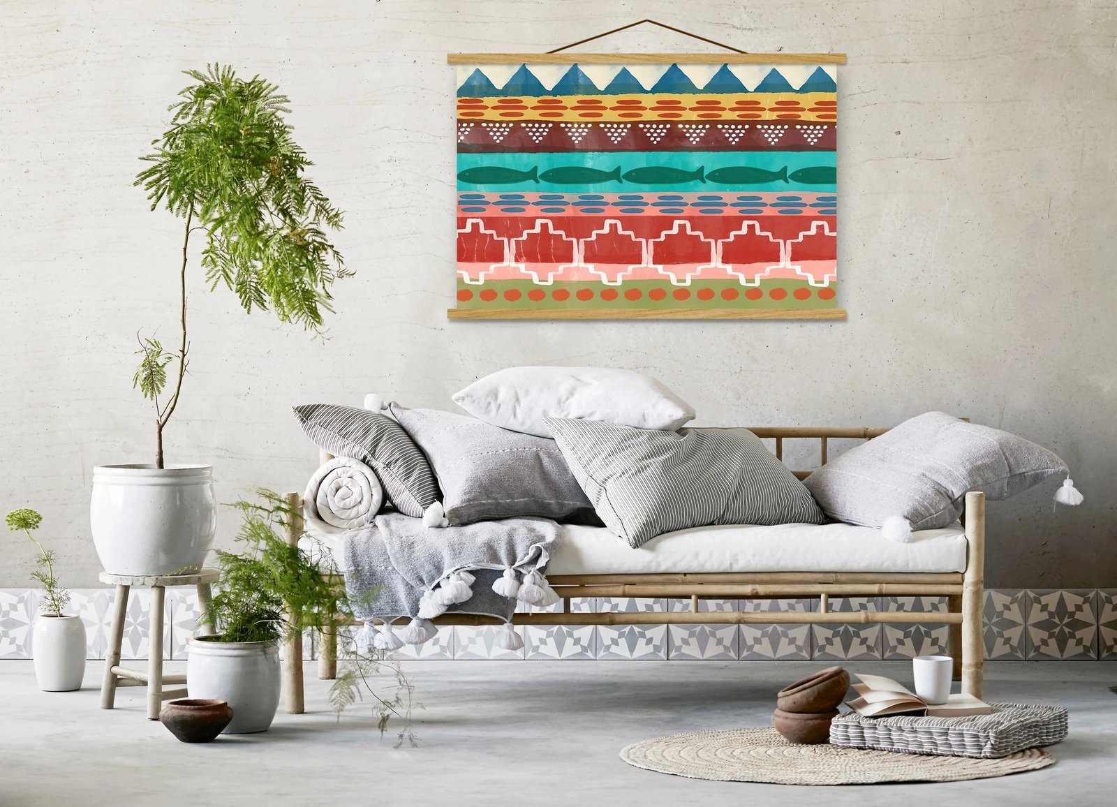 Pikturë dekorative me kornizë, shumëngjyrëshe, Wallity, MRG32, 50x70cm