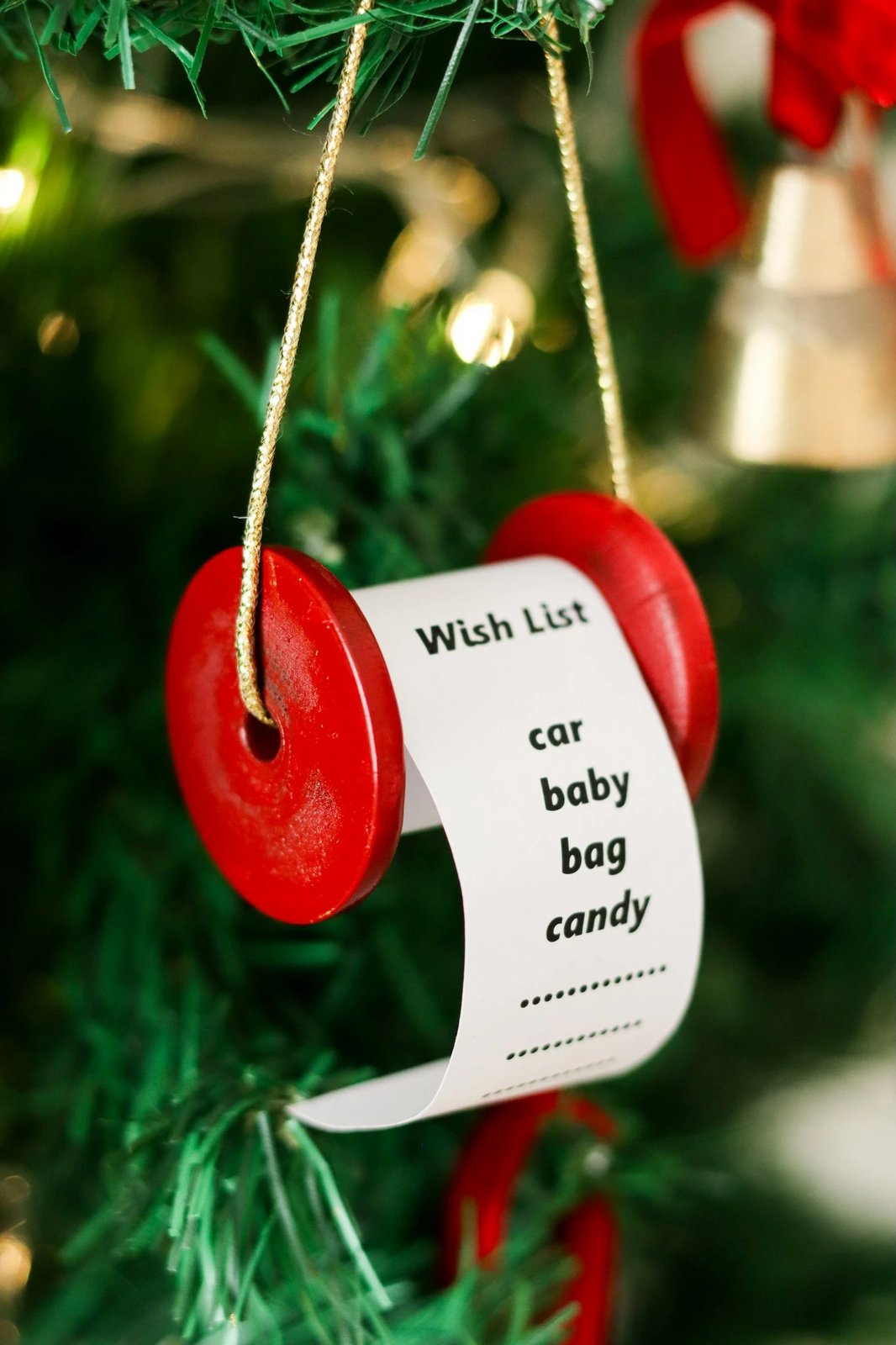 Stoli prej druri për pemë të Vitit të Ri, Evila Originals, BSY310, e kuqe, 4.2x3.5cm