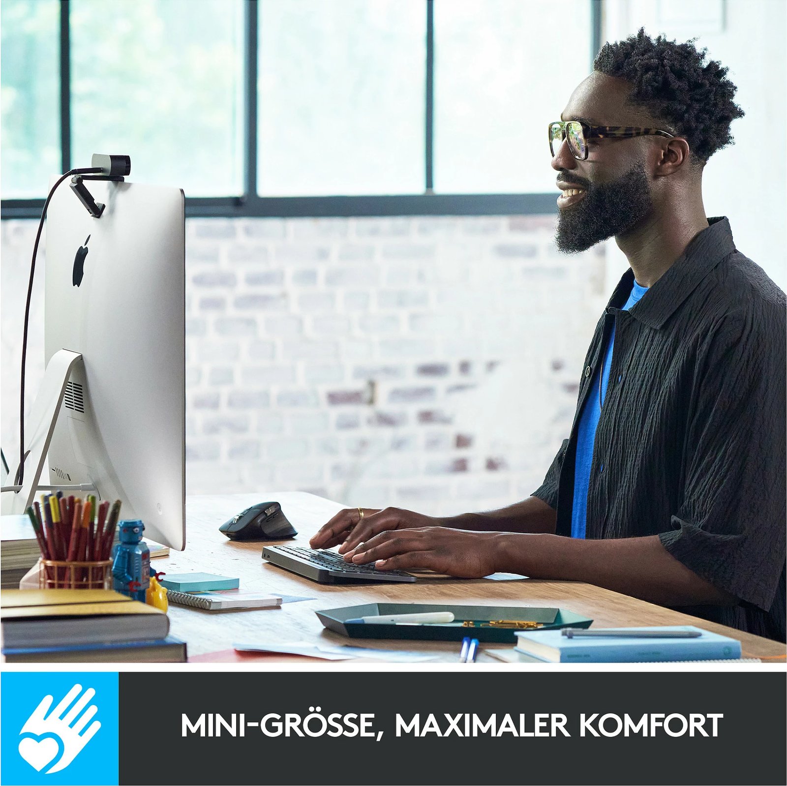 Tastierë wireless Logitech MX Keys Mini, QWERTZ, LED, gri