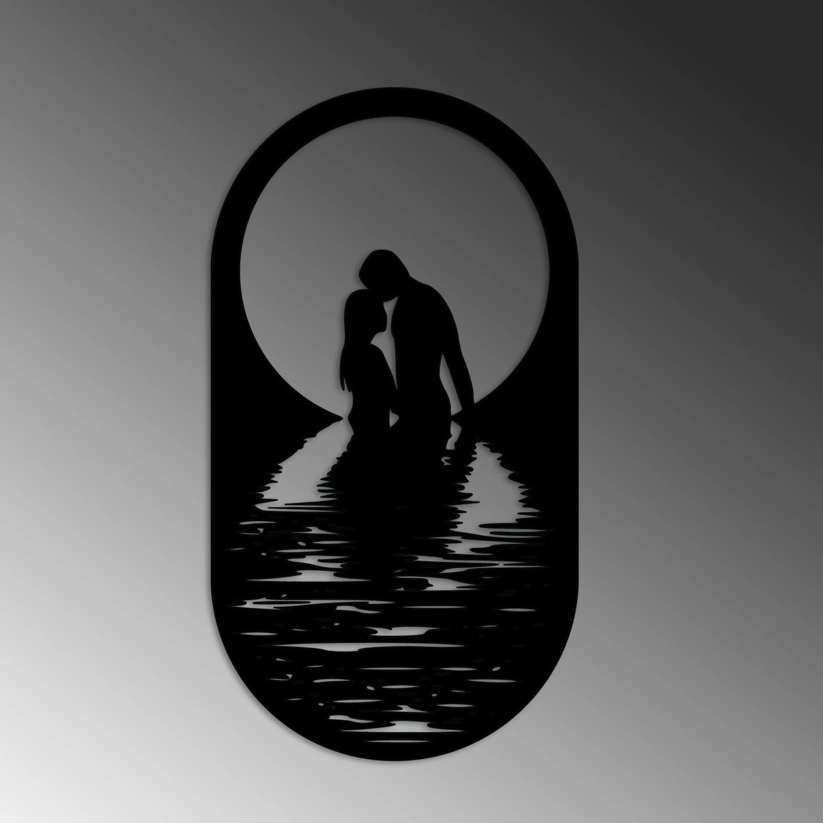 Aksesor dekorativ metalik për mur, Wallity, Romantik