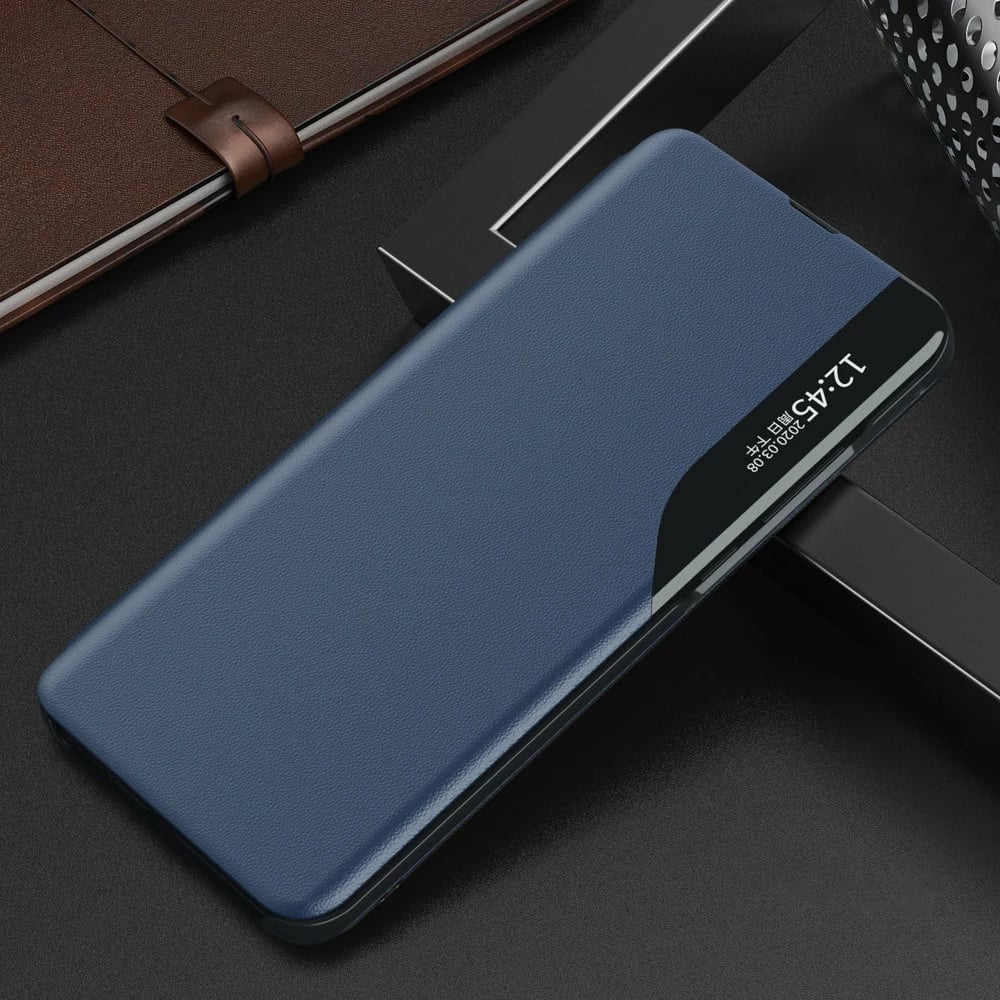 Mbështjellës Hurtel Eco Leather View Case për Xiaomi Redmi Note 11 Pro+ 5G / 11 Pro 5G / Mi 11i HyperCharge / Poco X4 NFC 5G, kaltër