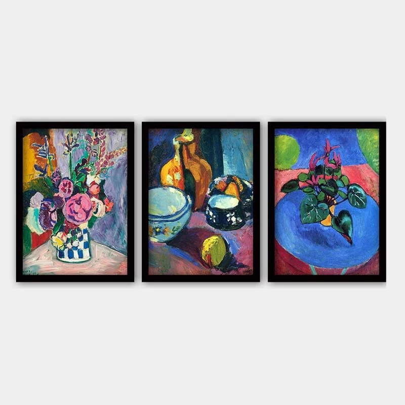 Pikturë dekorative me kornizë (3 copë), Wallity, 3SC_UN025540_3545