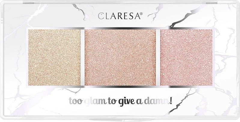 Paletë highlighter-i Claresa Too Glam To Give A Damn për femra 12 Golden Glow 12.5g