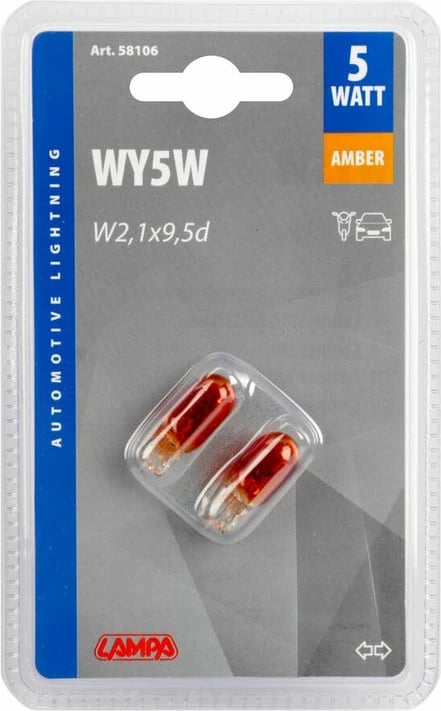 Lampa 12v Wy5w Portokall Blister