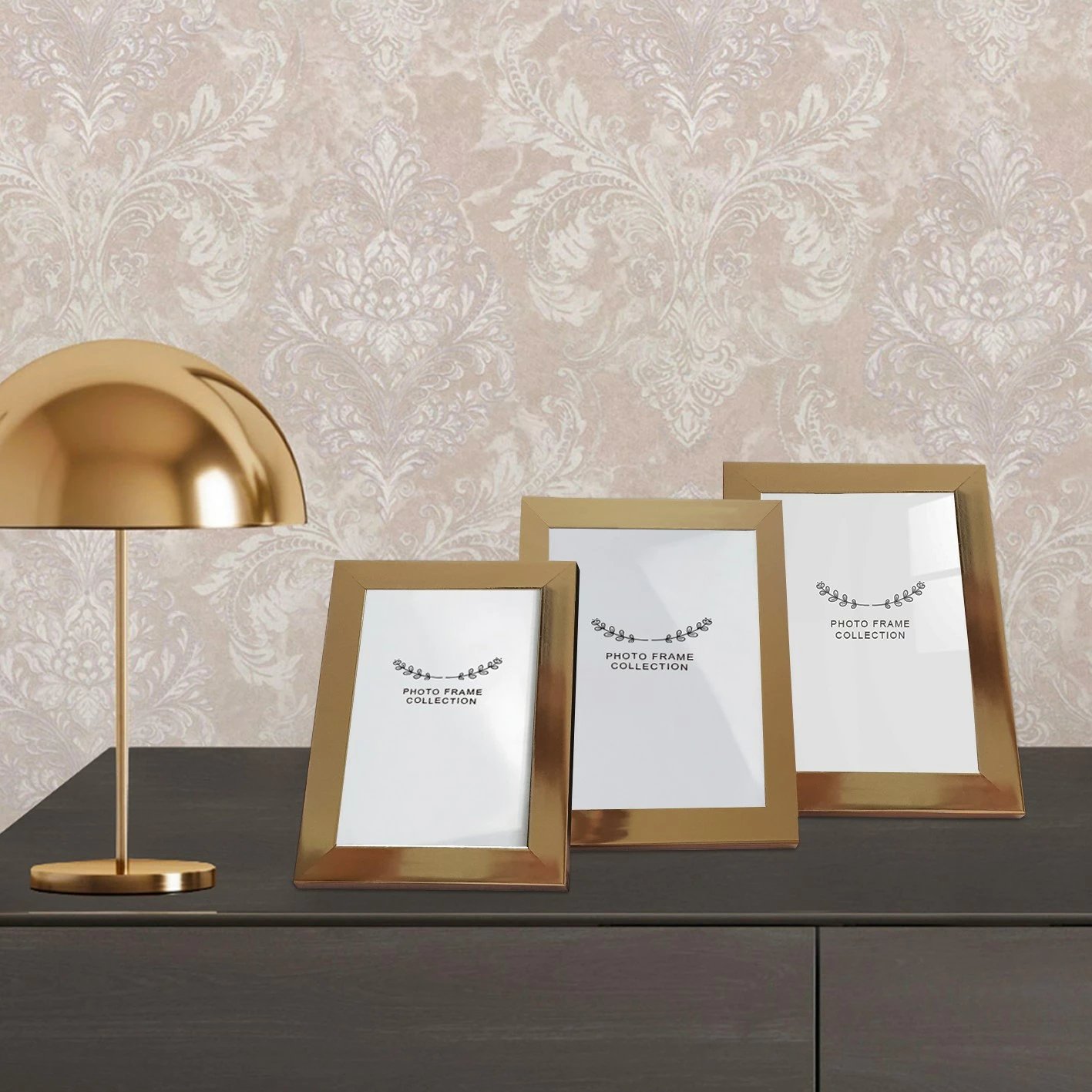 Set kornizash për foto (3 copë), ngjyrë ari, Evila Originals, 3IAFC1024