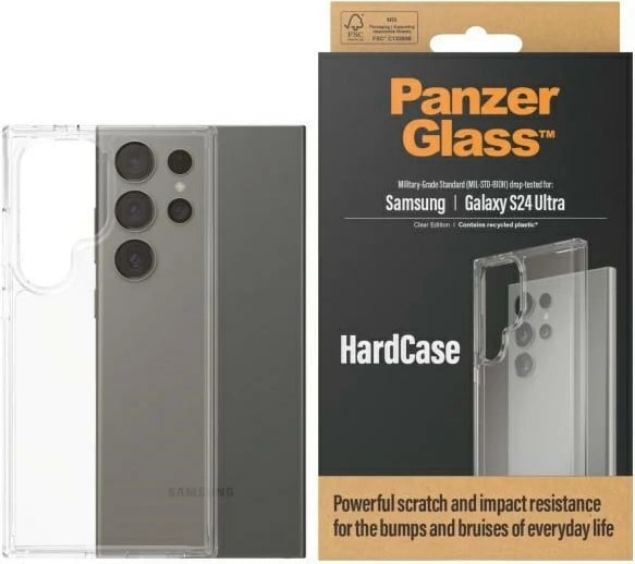 Mbështjellës PanzerGlass HardCase për Samsung Galaxy S24 Ultra, transparent
