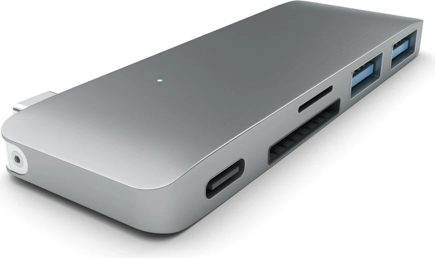 USB Hub Satechi ST-TCUP, Type-C, SD, Alumini, Gri