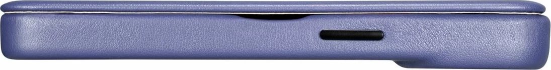 Mbështjellës iCarer CE Premium lëkurë folio për iPhone 14 Pro, MagSafe, vjollcë e lehtë