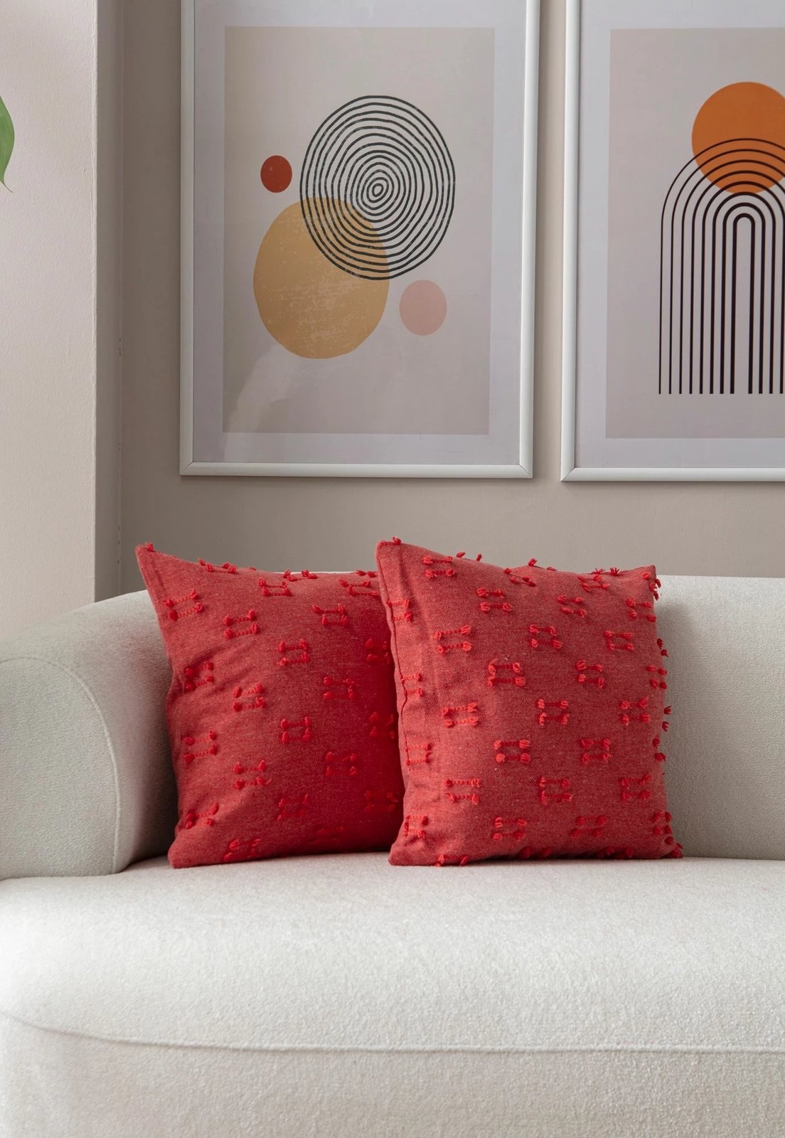 Set mbulesash jastëku (2 copë), Evila Originals, Tuffet, e kuqe v8