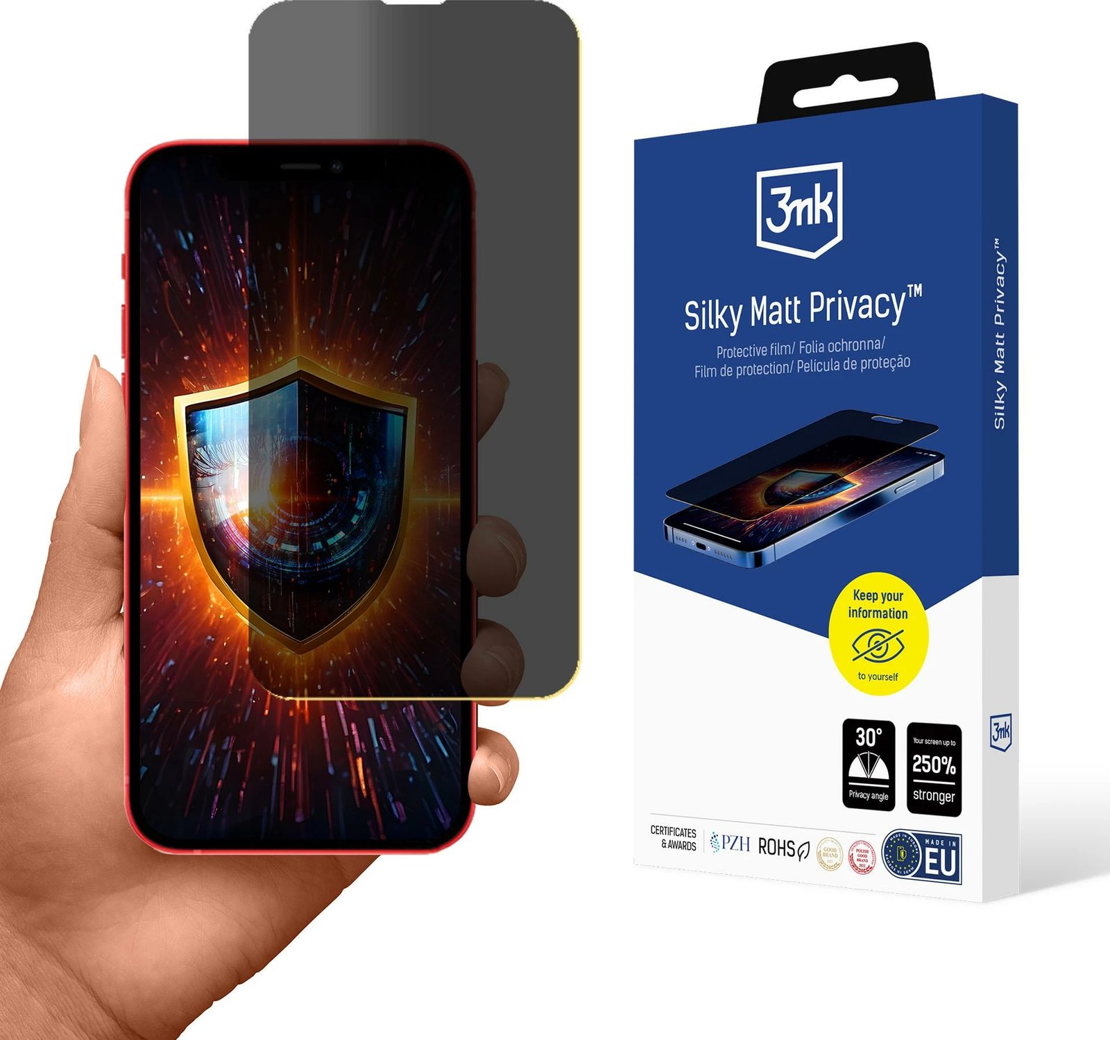 Mbrojtës ekrani 3mk Silky Matt Privacy për iPhone 13 Pro, mat, me funksion privatësie