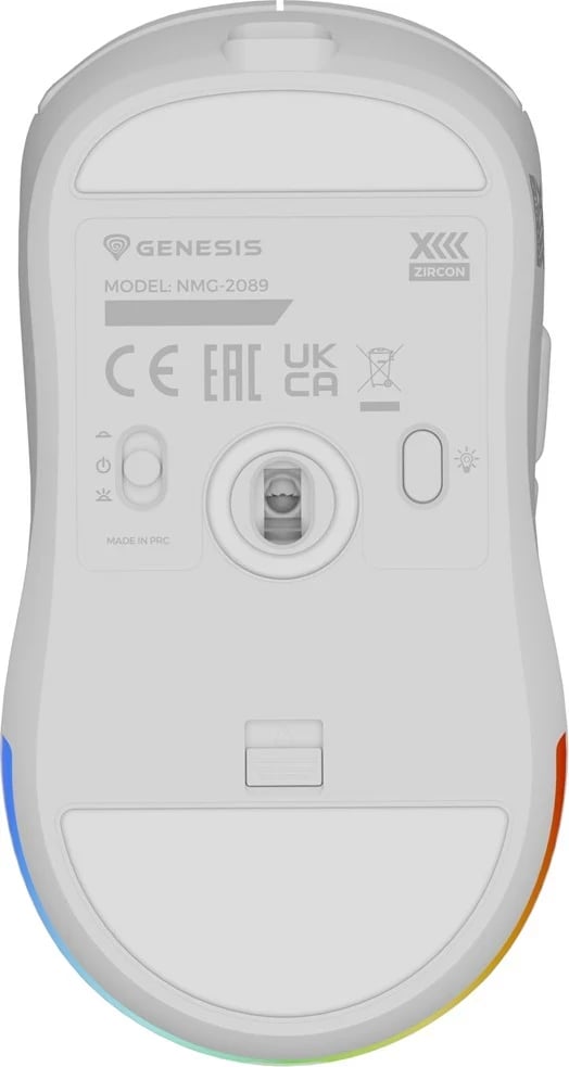 Maus GENESIS Zircon XIII, NMG-2090, wireless + USB Type-C, 26000 DPI, i bardhë
