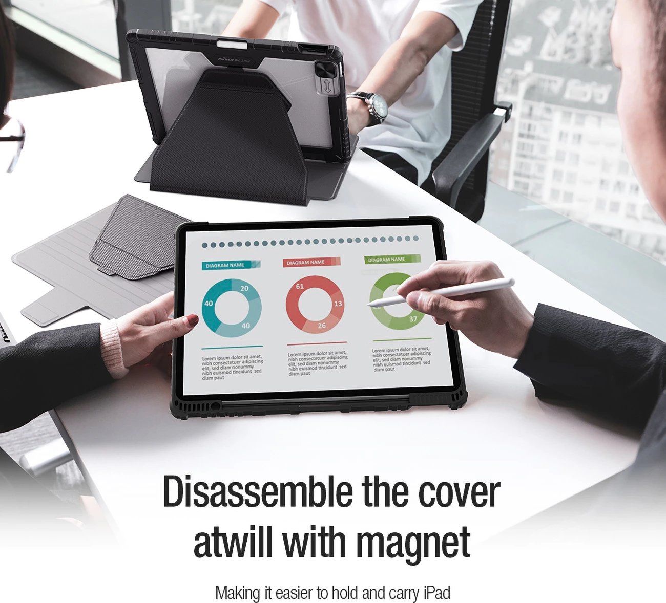 Mbështjellës tablet Nillkin Bumper SnapSafe për iPad Pro 12.9 2020/2021/2022, kaltër