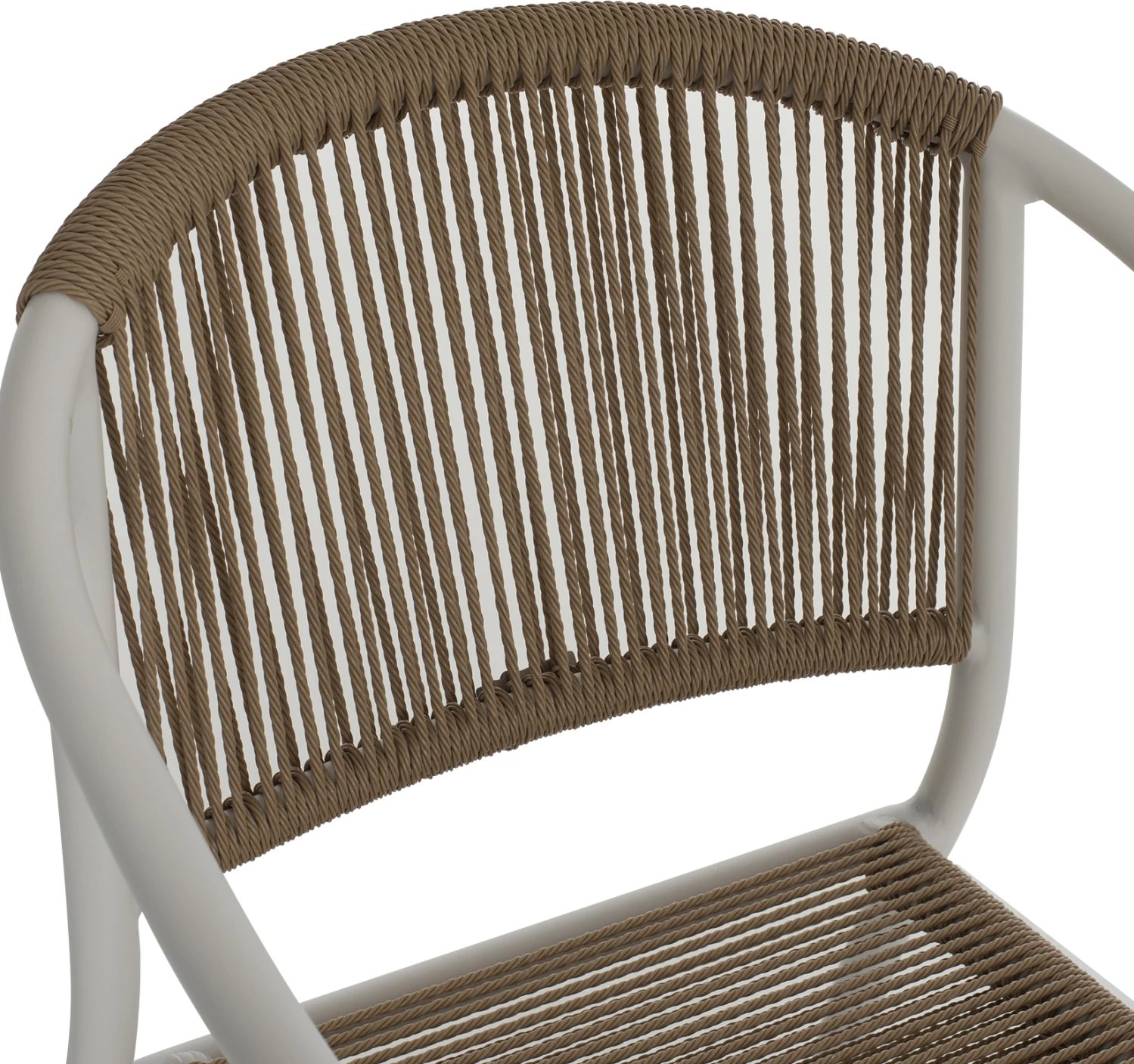 Karrige alumini e bardhë me PE rattan FH5856.01 57x63x80Hcm