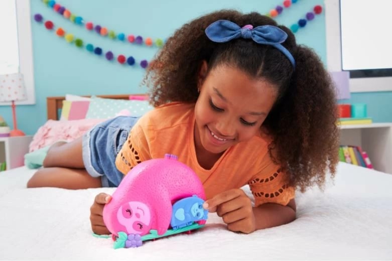Set lodrash Polly Pocket Sloth Family, Mattel, GKJ63/HRD40, shumëngjyrësh