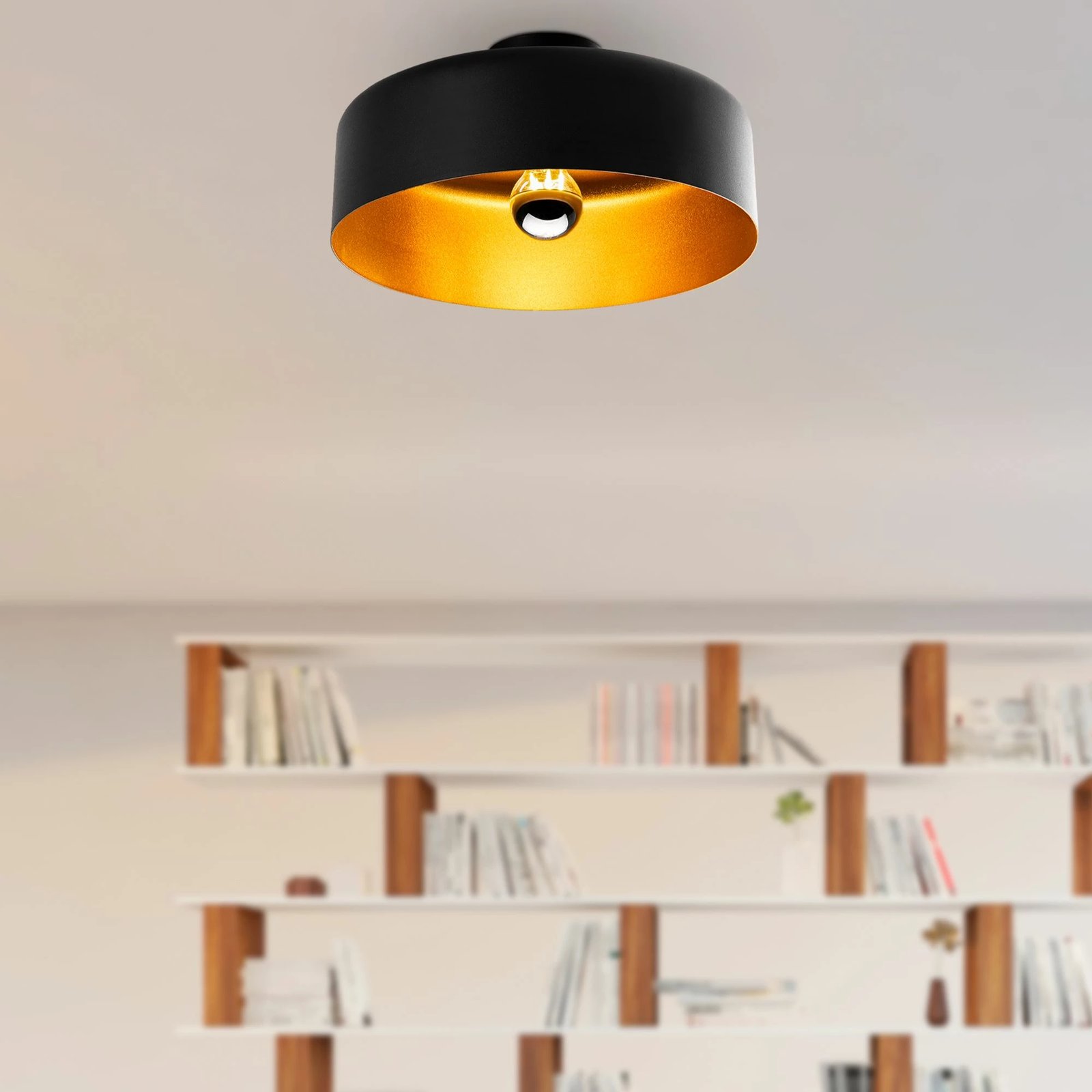 Llambë tavani Opviq Vesta - 15075, metal, ngjyrë e zezë