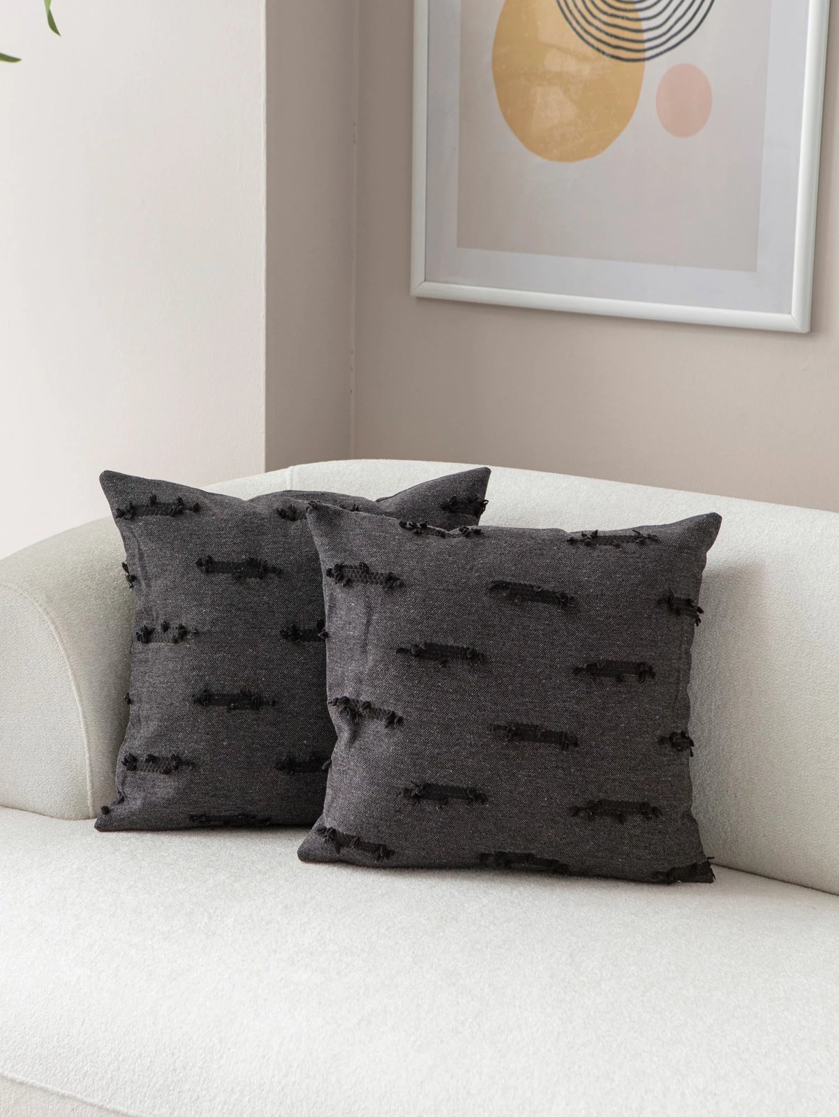 Set mbulesash për jastëkë (2 copë), Evila Originals, Tuffet, e zezë v7