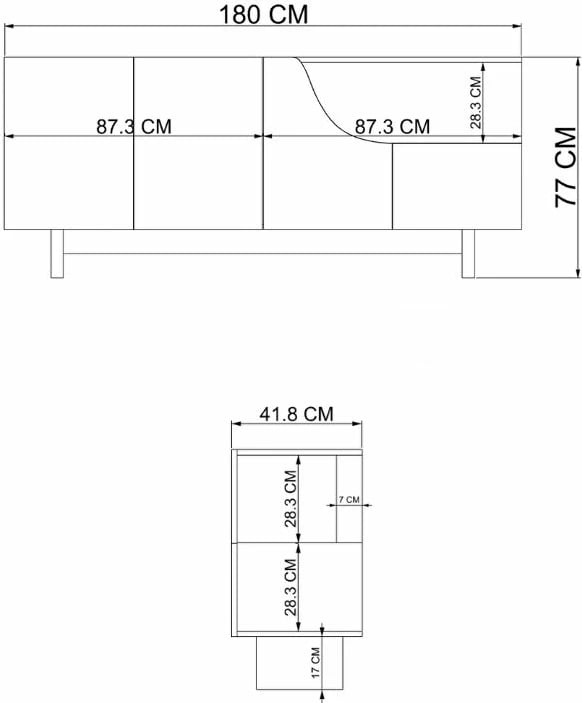 Konsol Skye Decor, Line, bezhë