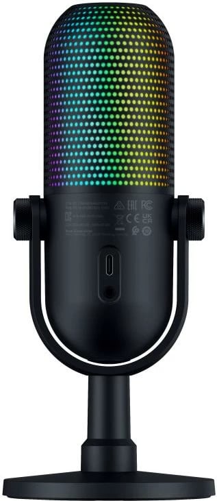 Mikrofon, Razer, Seiren V3 Chroma RZ19-05060100-R3M1, USB, ndriçim Chroma RGB, i zi