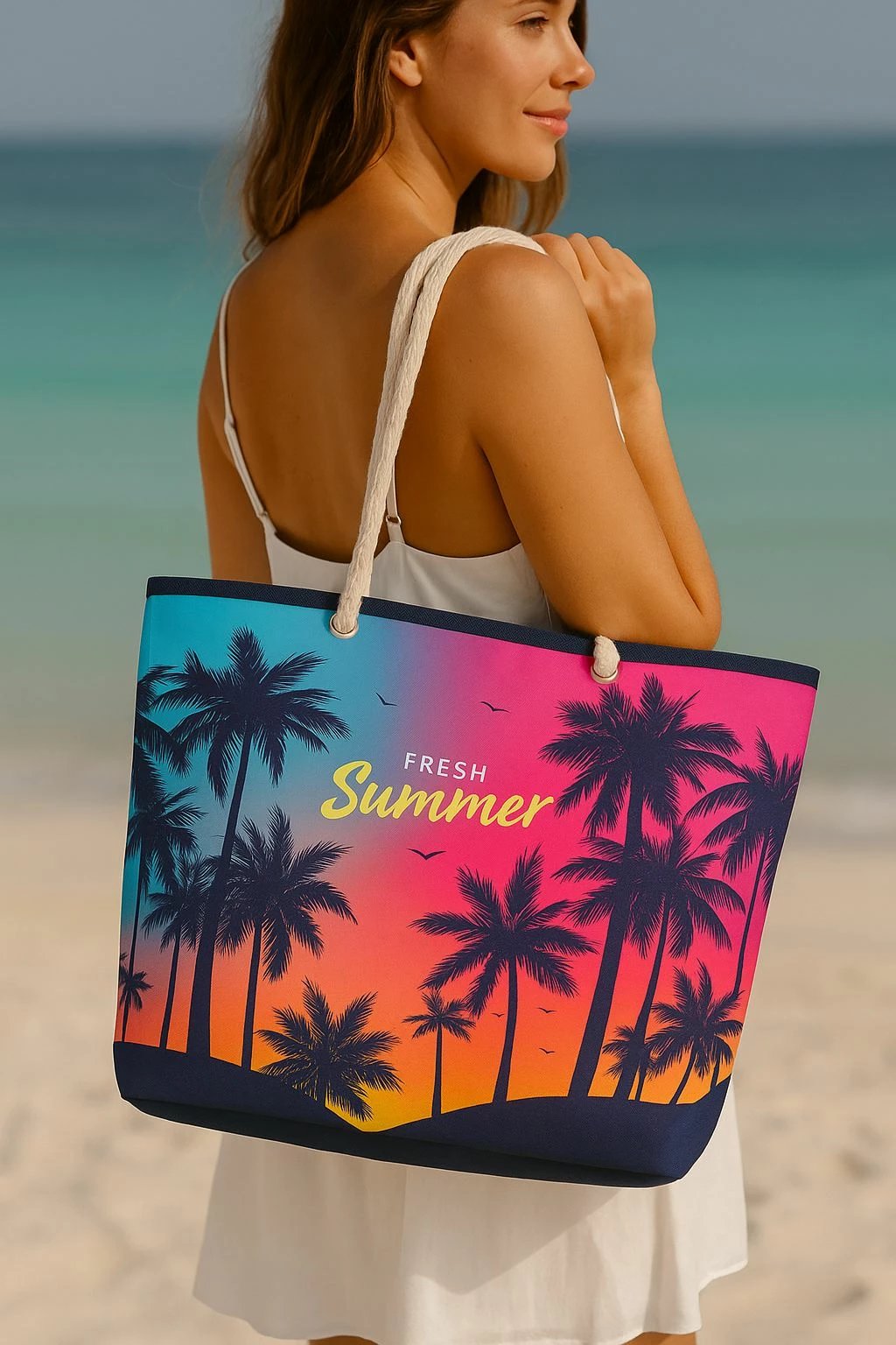 Çantë plazhi shumëngjyrëshe Zoozie Bags, YLC.PJ.049