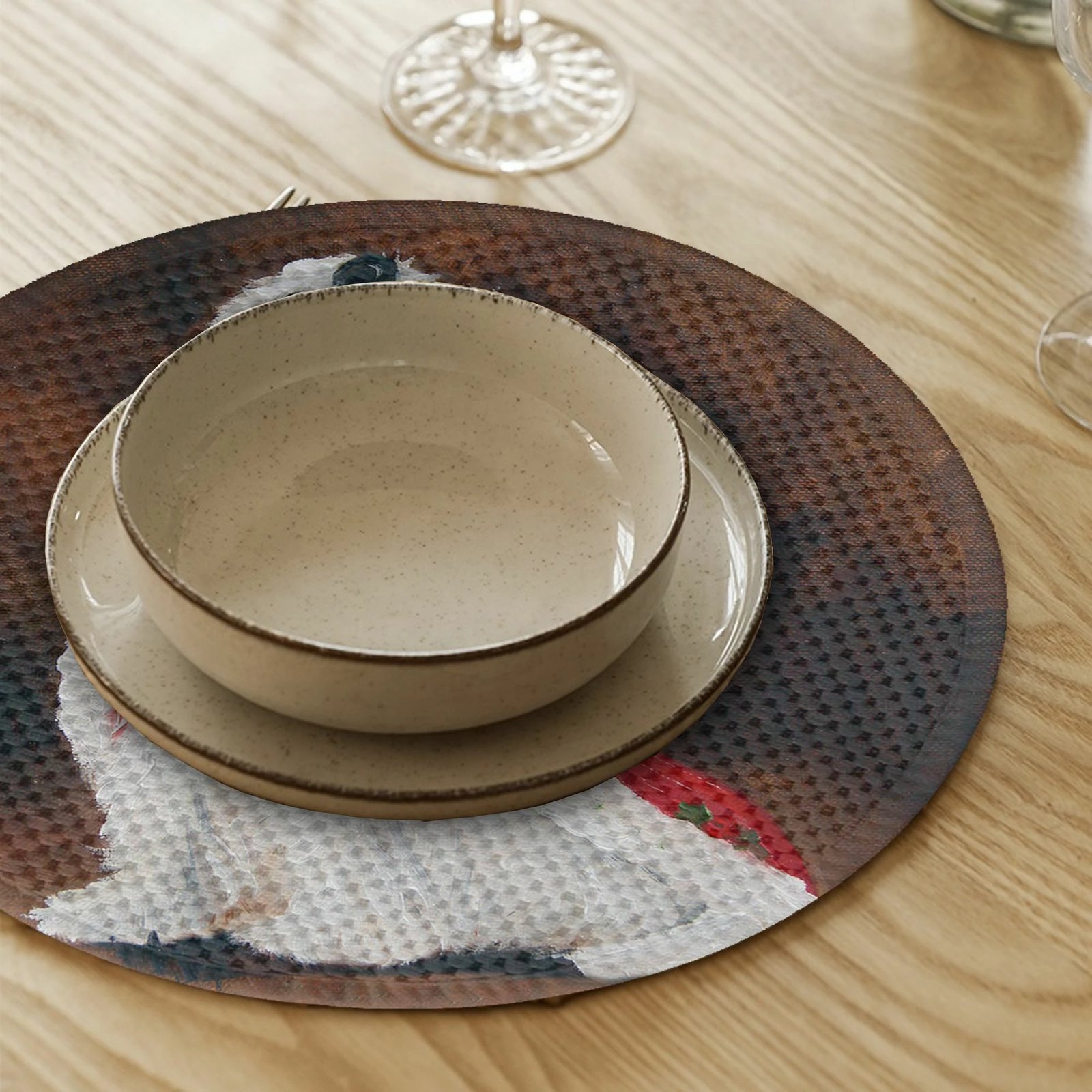 Ndamëse tavoline Hermia Concept, shumëngjyrëshe, 4 copë, 37cm