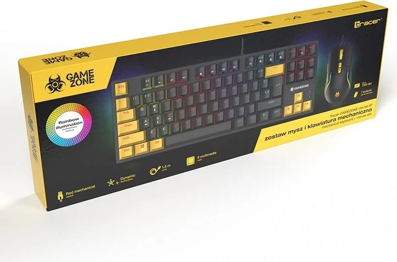 Set tastierë mekanike dhe maus Tracer GAMEZONE HORNET87, USB, i zi Set tastierë mekanike dhe maus Tracer GAMEZONE HORNET87, USB, i zi