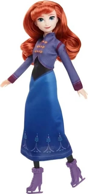 Kukull Anna Disney Frozen me patina, Mattel JBG54, për vajza