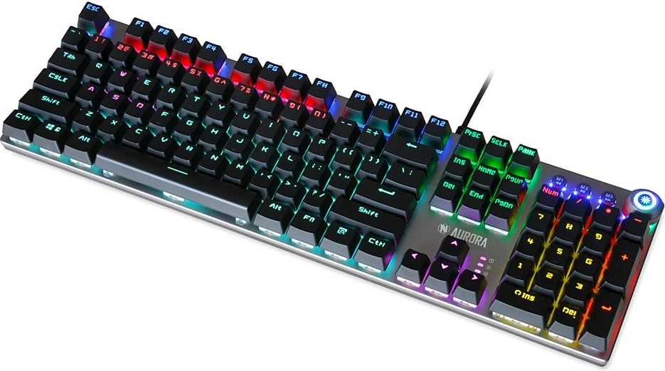 Tastierë mekanike gaming iBOX Aurora K-3 me ndriçim RGB, e zezë Tastierë mekanike gaming iBOX Aurora K-3 me ndriçim RGB, e zezë