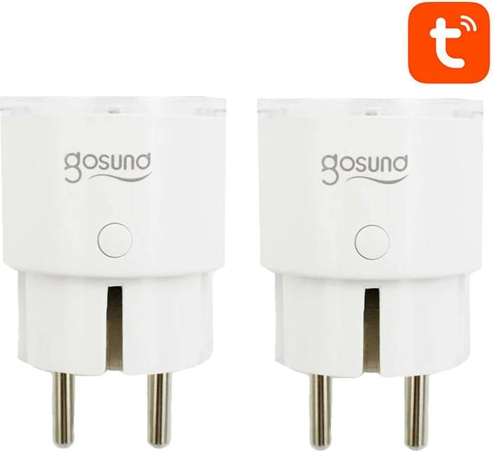 Prizë e mençur WiFi Gosund SP111, 3680W, 16A, Tuya, set 2 copë, e bardhë