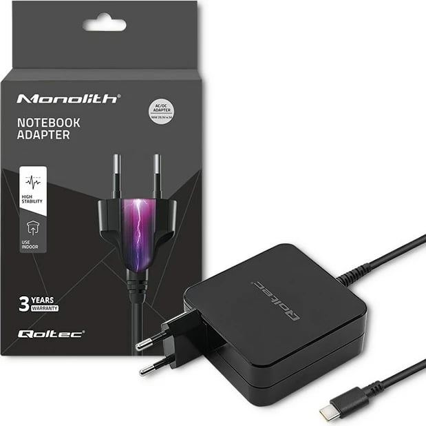 Karikues Qoltec 51741, 90W, USB Type-C, i zi