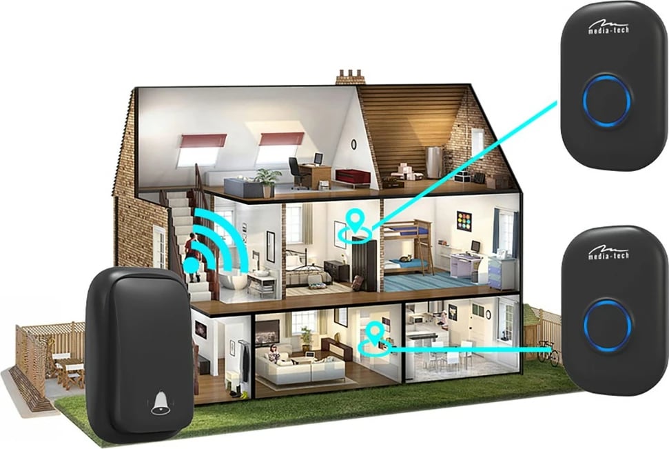 Zile dere pa bateri Media-Tech MT5701, wireless, e zezë