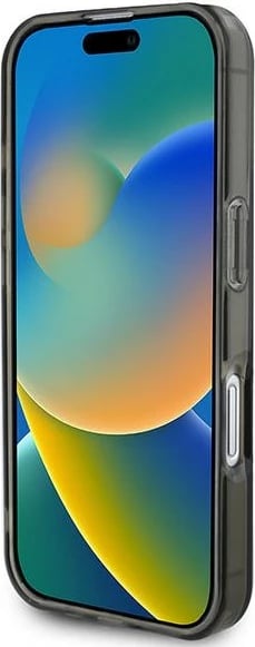 Mbështjellës Guess IML Glitter Circle MagSafe për iPhone 16, zi Mbështjellës Guess IML Glitter Circle MagSafe për iPhone 16, zi