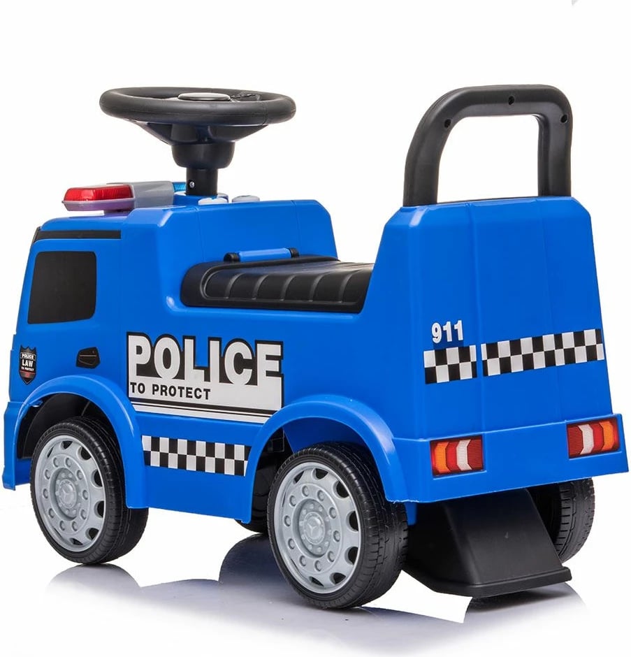 makinë ride-on fëmijësh, Baby Mix, Mercedes POLICE, me drita e tinguj, ngarkesë 25 kg, për 12m+, blu